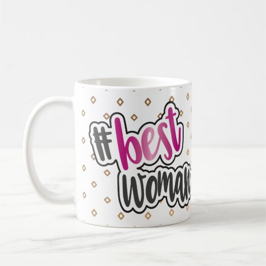 Beste vrouwelijke Mok met roze chroomeffect (Links)