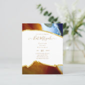 Beste Waarde Agate Glitter BAT MITZVAH Uitnodiging (Staand voorkant)