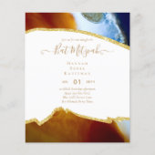 Beste Waarde Agate Glitter BAT MITZVAH Uitnodiging (Voorkant)