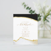 Beste Waarde Agate Glitter BAT MITZVAH Uitnodiging (Staand voorkant)