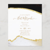 Beste Waarde Agate Glitter BAT MITZVAH Uitnodiging (Voorkant)