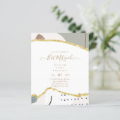 Beste Waarde Agate Glitter BAT MITZVAH Uitnodiging (Staand voorkant)