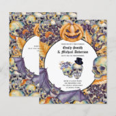 Beste waarde HALLOW TUSSEN WEDDING nodigt Skulls u (Voorkant / Achterkant)