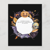 Beste waarde HALLOWEEN Huwelijksuitnodiging Schede (Achterkant)