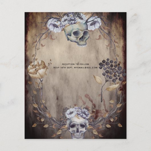 Beste waarde HALLOWEEN Partij nodigt Skulls uit (Achterkant)