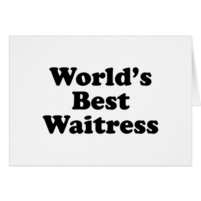 Beste Waitress ter wereld (Voorkant Horizontaal)