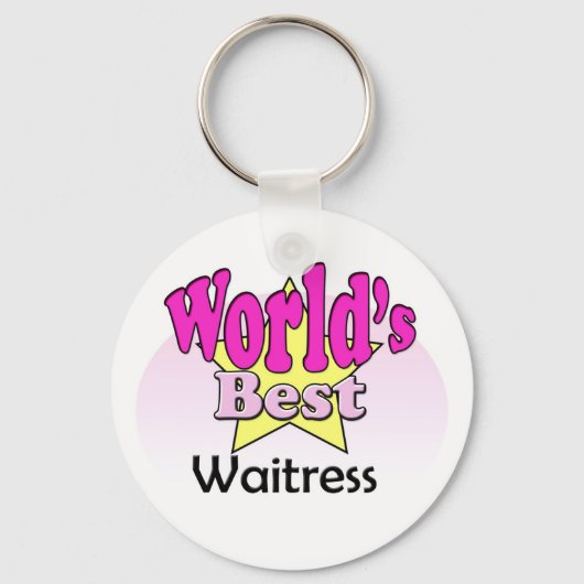 Beste Waitress ter wereld Sleutelhanger (Voorkant)