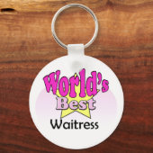 Beste Waitress ter wereld Sleutelhanger (Voorkant)