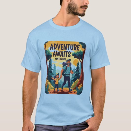 Beste Wandelmaatje - Papa & Kind Buitenavontuur T-shirt (Voorkant)