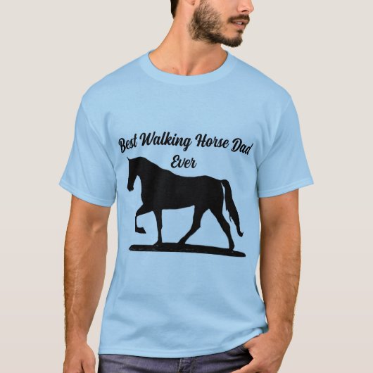Beste wandelpaard papa ooit t-shirt (Voorkant)