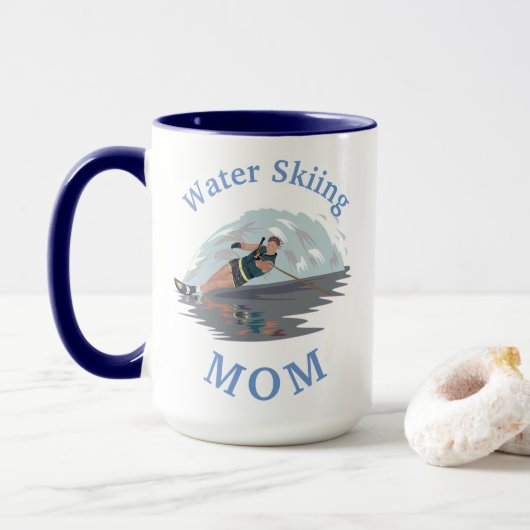 Beste "Water Skiën MAM" ooit! Moederdag Mok (Met donut)
