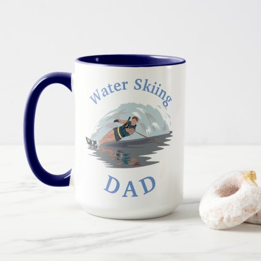 Beste "Water Skiën PAPA" ooit! Vader's Koffie Mok (Met donut)