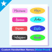 Beste Waterdichte Handgeschreven Script Naam Stick Sticker