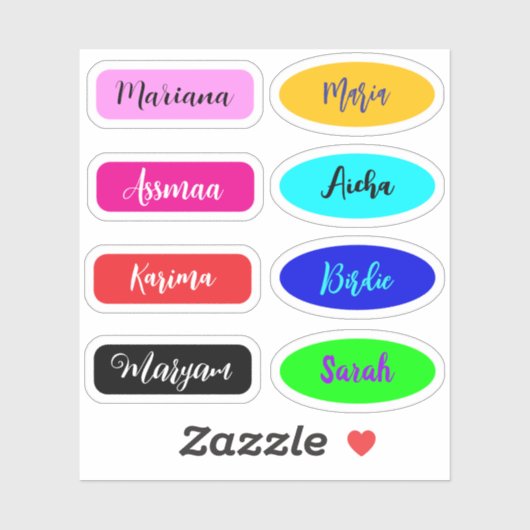 Beste Waterdichte Handgeschreven Script Naam Stick Sticker (Vel)
