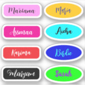 Beste Waterdichte Handgeschreven Script Naam Stick Sticker (Voorkant)