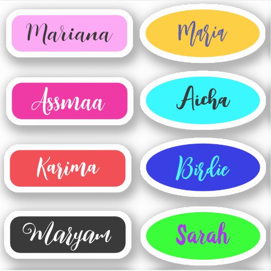 Beste Waterdichte Handgeschreven Script Naam Stick Sticker (Voorkant)