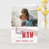 Beste Waterverf Moeder Dag Foto Kaart (Gele Bloem)