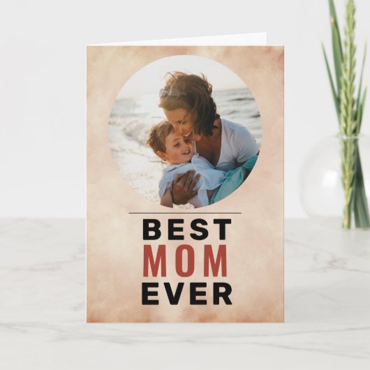 Beste Waterverf Moeder Dag Fotokaart Kaart (Voorkant)