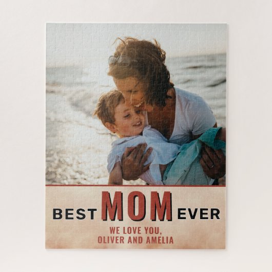 Beste Waterverf Moederdag Foto van moeder Legpuzzel (Verticaal)