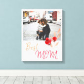 Beste Waterverf Red Roses Moederdag Foto Canvas Afdruk (Insitu (Houten vloer))