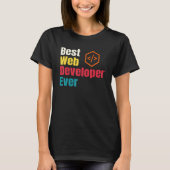 Beste webontwikkelaar website programmeur codeur c t-shirt (Voorkant)