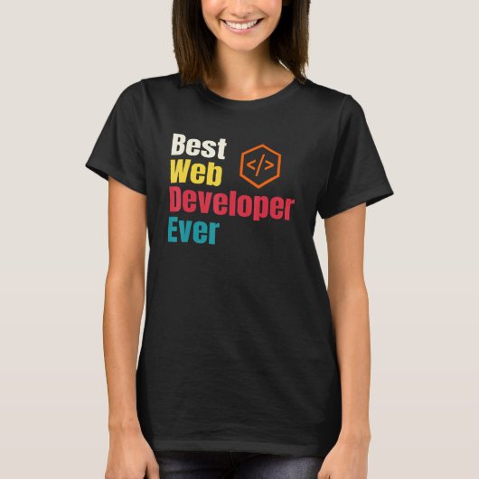 Beste webontwikkelaar website programmeur codeur c t-shirt (Voorkant)