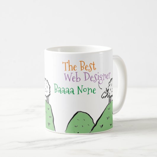 Beste Website Designer Coffee Mok (Voorkant rechts)