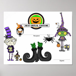 Beste wedstrijd voor de bekroonde virtuele-kostume poster