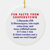 Beste week ooit dank coach Custom Cooperstown Keramisch Ornament (Achterkant)