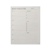 beste weekplanner - MAANDAG START Notitieblok (Linkerzijde)