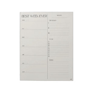 beste weekplanner - MAANDAG START Notitieblok
