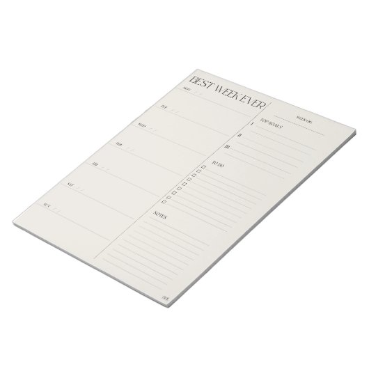 beste weekplanner - MAANDAG START Notitieblok (Schuin)