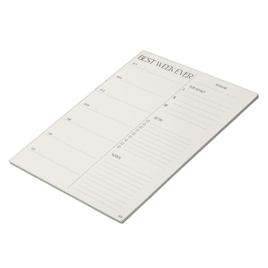 beste weekplanner - ZONDAG START Notitieblok (Schuin)