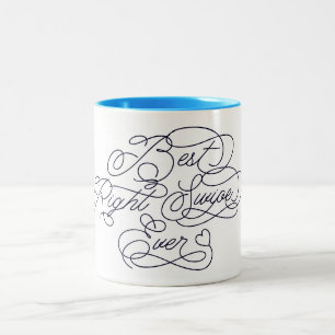 Beste welvarendheid ooit grappige boyvriend Love Q Tweekleurige Koffiemok