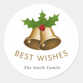 Beste Wens Jingle Bells Smith Family Ronde Sticker