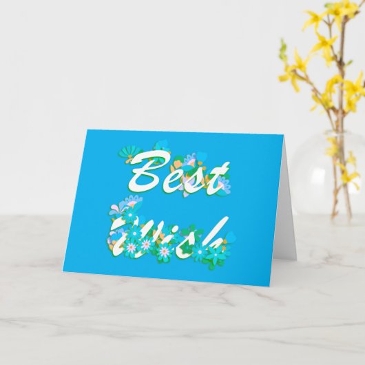 Beste Wens Kaart (Gele Bloem)