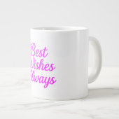 Beste wensen altijd – Pink Script Grote Koffiekop (Voorkant rechts)