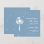 Beste wensen! baby shower uitnodiging (blauw) (Voorkant / Achterkant)