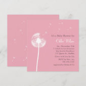 Beste wensen! baby shower Uitnodiging (roze) (Voorkant / Achterkant)