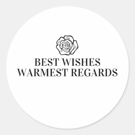 Beste wensen, beste wensen ronde sticker (Voorkant)