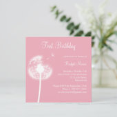 Beste wensen! Birthday Party (roze) Kaart (Staand voorkant)