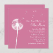 Beste wensen! Bridal Shower Invitation (fuchsia) Kaart (Voorkant / Achterkant)