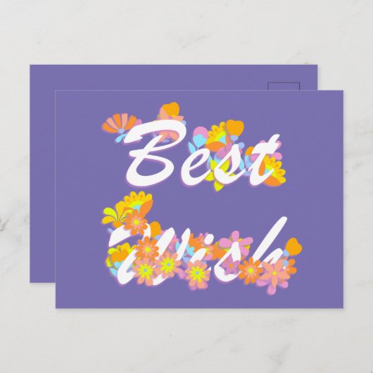 Beste wensen briefkaart (Voorkant / Achterkant)