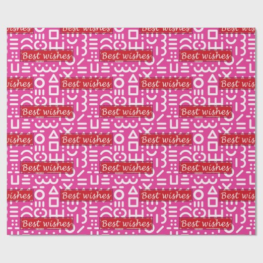 beste wensen cadeaupapier (Vlak)