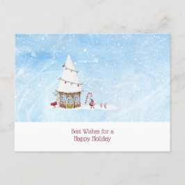 Beste wensen een gelukkig feestdag thuis Briefkaar Feestdagenkaart