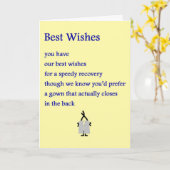 Beste wensen - een grappig gedicht kaart (Gele Bloem)