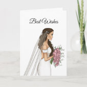 Beste wensen eenvoudige bruiloft  kaart (Voorkant)