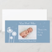 Beste wensen!!! Geboortedatum: 2 (blauw) Aankondiging (Voorkant / Achterkant)