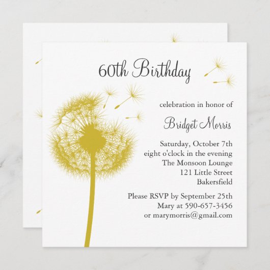 Beste wensen! Geel Kaart (Voorkant / Achterkant)