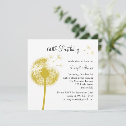 Beste wensen! Geel Kaart (Staand voorkant)